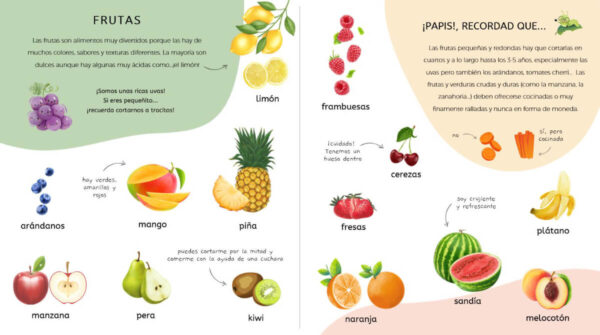 Páginas de Frutas (Mi primer libro de alimentos vegetales)